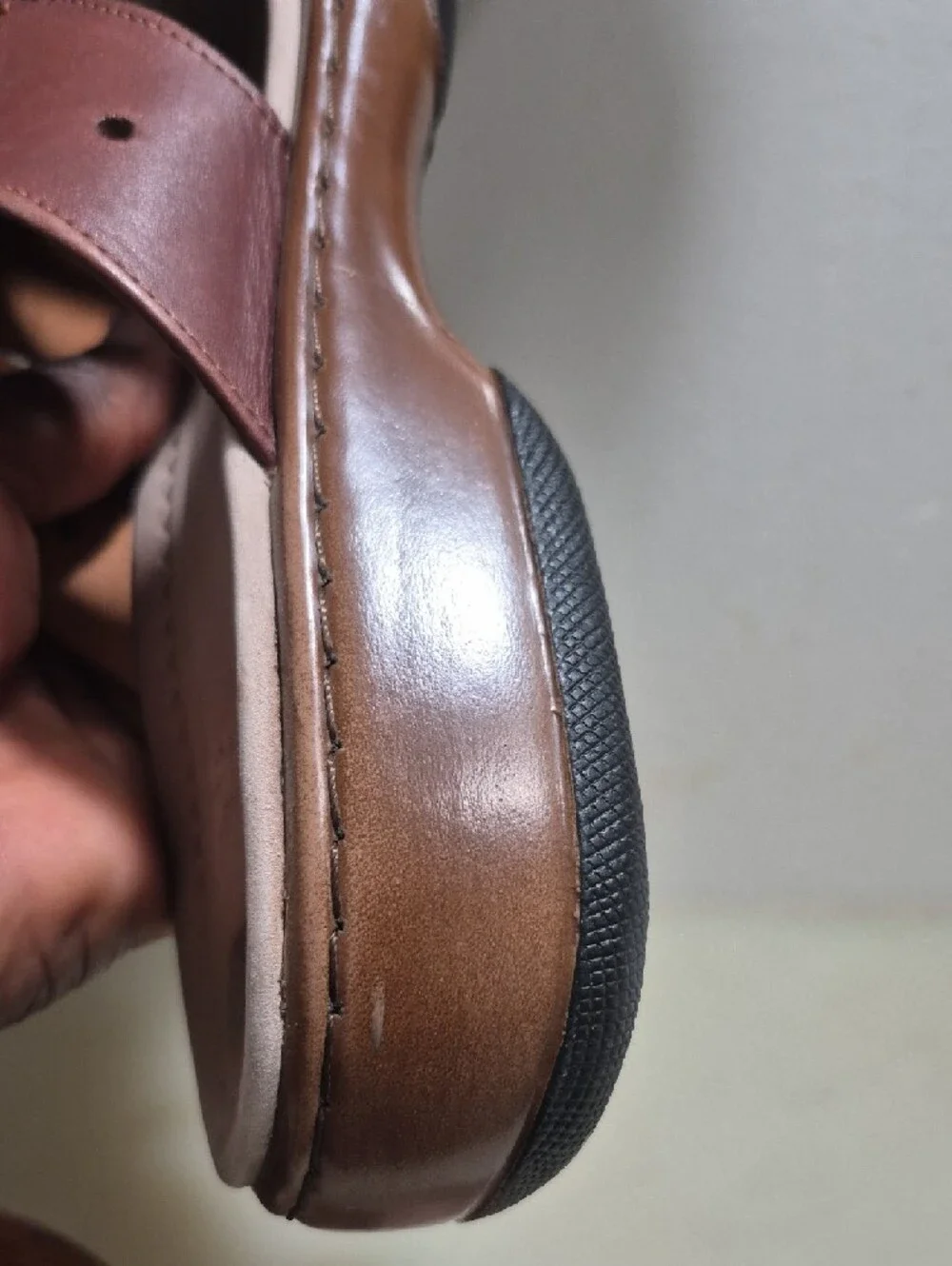 Dansko Brown Leather Cross-Strap Slide Sandals